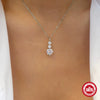 Wholesale S925 Sterling Silver Double Heart Bow Geometric Women's Clavicle Necklace