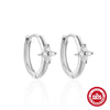 Wholesale S925 Sterling Silver Double Hollow Drop Flower Earrings With Geometric Design And Electroplating Treatment For Women