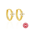 Wholesale S925 Sterling Silver Double Hollow Drop Flower Earrings With Geometric Design And Electroplating Treatment For Women