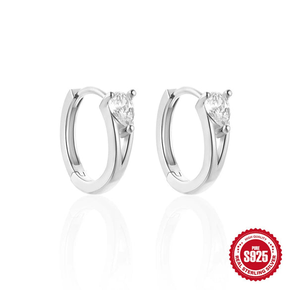 Wholesale S925 Sterling Silver Double Hollow Drop Flower Earrings With Geometric Design And Electroplating Treatment For Women
