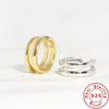 Wholesale S925 Sterling Silver Double Layer Line Geometric Female Ear Clips With Electroplating Treatment