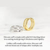 Wholesale S925 Sterling Silver Double Layer Line Geometric Female Ear Clips With Electroplating Treatment