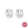 Wholesale S925 Sterling Silver Double Row Diamond Minimalist Geometric Fashion Earring With Electroplating Treatment For Women