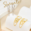 Wholesale S925 Sterling Silver Doublelayer Tassel Star Geometric Earrings Electroplated For Women