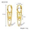 Wholesale S925 Sterling Silver Doublelayer Tassel Star Geometric Earrings Electroplated For Women