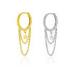 Wholesale S925 Sterling Silver Doublelayer Tassel Star Geometric Earrings Electroplated For Women