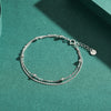 Wholesale S925 Sterling Silver Doublelayer Women's Bracelet With Geometric Design And Seiko Craftsmanship In Ins Niche Simple Cold Style