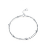 Wholesale S925 Sterling Silver Doublelayer Women's Bracelet With Geometric Design And Seiko Craftsmanship In Ins Niche Simple Cold Style