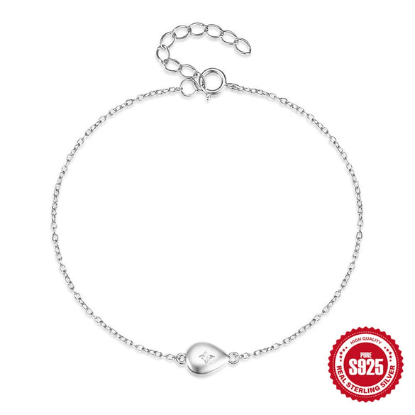 Wholesale S925 Sterling Silver Drop Diamond Women's All Match Bracelet With Geometric Pattern And Real Gold Plated Electroplating