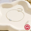 Wholesale S925 Sterling Silver Drop Diamond Women's All Match Bracelet With Geometric Pattern And Real Gold Plated Electroplating