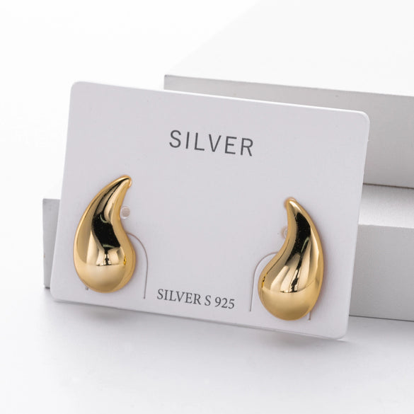 Wholesale S925 Sterling Silver Drop Shape Electroplated Women's Earrings