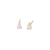 Wholesale S925 Sterling Silver Drop Shaped Geometric Inlaid Zircon Women's Earrings