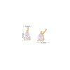 Wholesale S925 Sterling Silver Drop Shaped Geometric Inlaid Zircon Women's Earrings