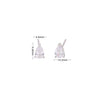 Wholesale S925 Sterling Silver Drop Shaped Geometric Inlaid Zircon Women's Earrings
