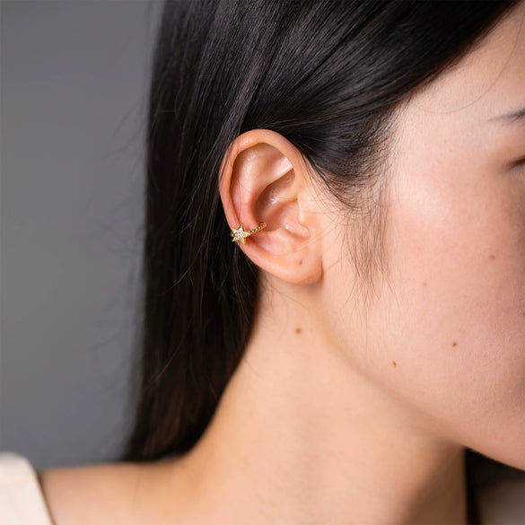 Wholesale S925 Sterling Silver Ear Clips Platinum Plated Geometric Design Fashion Simple Women's Earrings Without Ear Hole