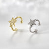 Wholesale S925 Sterling Silver Ear Clips Platinum Plated Geometric Design Fashion Simple Women's Earrings Without Ear Hole