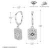 Wholesale S925 Sterling Silver Earrings Fashion Inlaid Zircon Geometric Style Jewelry For Women