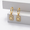 Wholesale S925 Sterling Silver Earrings Fashion Inlaid Zircon Geometric Style Jewelry For Women