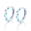 Wholesale S925 Sterling Silver Earrings Inlaid With Colored Zircons Ins Style Highend For Female