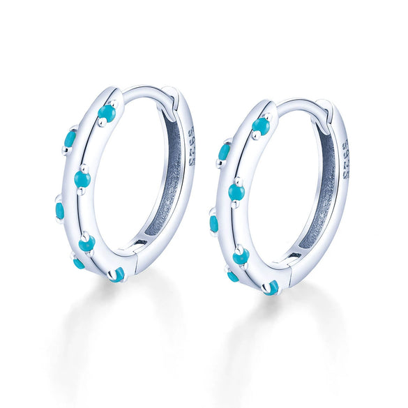 Wholesale S925 Sterling Silver Earrings Inlaid With Colored Zircons Ins Style Highend For Female