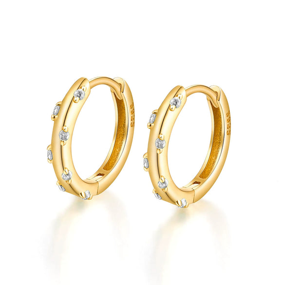 Wholesale S925 Sterling Silver Earrings Inlaid With Colored Zircons Ins Style Highend For Female