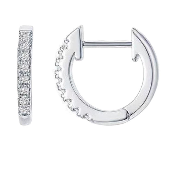 Wholesale S925 Sterling Silver Earrings Plated With 14K Gold Geometric Diamond Women's Earrings