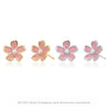 Wholesale S925 Sterling Silver Earrings With Geometric And Flower Patterns Electroplated