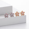 Wholesale S925 Sterling Silver Earrings With Geometric And Flower Patterns Electroplated