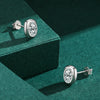 Wholesale S925 Sterling Silver Earrings With Inlaid Simulation Diamond Geometric Style Retro And Personalized