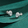 Wholesale S925 Sterling Silver Earrings With Inlaid Simulation Diamond Geometric Style Retro And Personalized