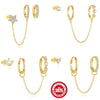 Wholesale S925 Sterling Silver Earrings With Stars And Flower Geometric Pattern Electroplated For Women