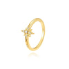 Wholesale S925 Sterling Silver Eightpointed Star Geometric Luxury Classic Ring For Women With Electroplating And Real Gold Plating