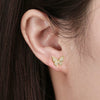 Wholesale S925 Sterling Silver Electroplated Butterfly Insect Style Earrings
