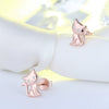 Wholesale S925 Sterling Silver Electroplated Lovely Animal Kitten Diamond Zircon Earrings For Women