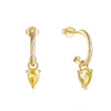 Wholesale S925 Sterling Silver Elegant C Shaped Diamond Earring Ring Drops Unisex Fashion Geometric Earrings