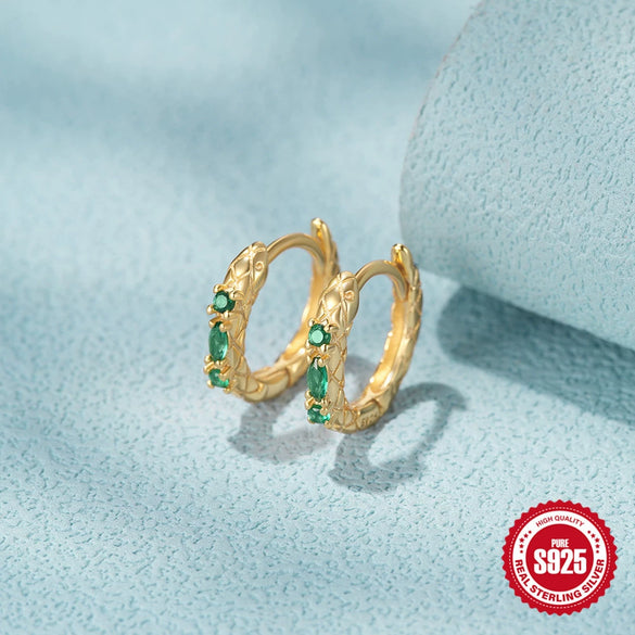 Wholesale S925 Sterling Silver Elegant C Shaped Diamond Earring Ring Drops Unisex Fashion Geometric Earrings