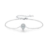 Wholesale S925 Sterling Silver Elegant Drop Shaped Zircon Rhinestone Inlaid Women's Bracelet