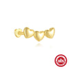 Wholesale S925 Sterling Silver Elegant Fashion Love Geometric Heart Earrings And Nose Ring With Zirconia Design Piercing Jewelry