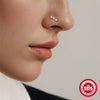 Wholesale S925 Sterling Silver Elegant Fashion Love Geometric Heart Earrings And Nose Ring With Zirconia Design Piercing Jewelry