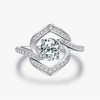 Wholesale S925 Sterling Silver Elegant Geometric Diamond Ring For Women
