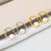 Wholesale S925 Sterling Silver Elegant Hollow Irregular Geometric Ring Bead Earrings For Women