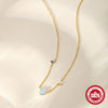 Wholesale S925 Sterling Silver Elegant Light Luxury Geometric Patterned Collarbone Chain Necklace With Electroplating Process For Women