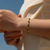 Wholesale S925 Sterling Silver Emerald Green Sugar Tower Bracelet For Women Electroplated Retro Style