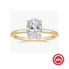 Wholesale S925 Sterling Silver Engagement Ring With Oval Cut Cubic Zirconia Geometric Style For Women