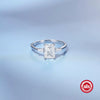 Wholesale S925 Sterling Silver Engagement Ring With Oval Cut Cubic Zirconia Geometric Style For Women