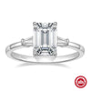 Wholesale S925 Sterling Silver Engagement Ring With Oval Cut Cubic Zirconia Geometric Style For Women