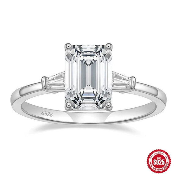 Wholesale S925 Sterling Silver Engagement Ring With Oval Cut Cubic Zirconia Geometric Style For Women