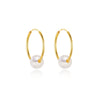 Wholesale S925 Sterling Silver Exaggerated Pearl Earrings With Electroplating Treatment