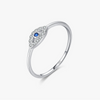 Wholesale S925 Sterling Silver Exquisite Microinlaid Devil's Eye Ring For Women In Fashionable Sexy Style With Overlapped Fine Ring