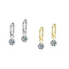 Wholesale S925 Sterling Silver Exquisite Women's Earrings With Glossy Imitation Diamond Zircon And Geometric Design By Seiko